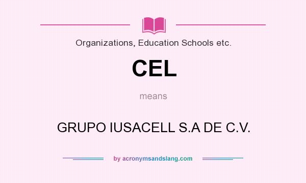 What does CEL mean? It stands for GRUPO IUSACELL S.A DE C.V.