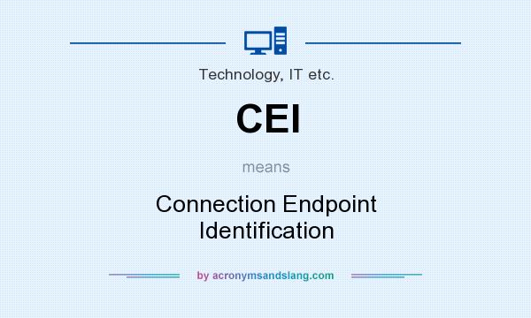 What does CEI mean? It stands for Connection Endpoint Identification