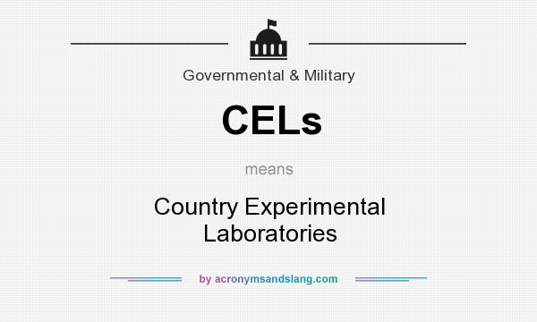 What does CELs mean? It stands for Country Experimental Laboratories