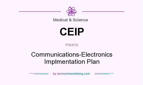 What does CEIP mean? It stands for Communications-Electronics Implmentation Plan