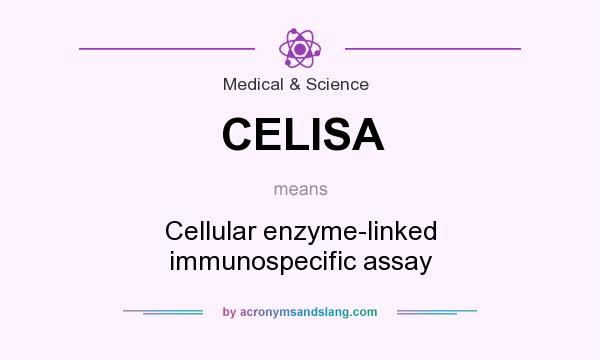 What does CELISA mean? It stands for Cellular enzyme-linked immunospecific assay