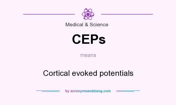 What does CEPs mean? It stands for Cortical evoked potentials