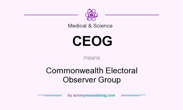 What does CEOG mean? It stands for Commonwealth Electoral Observer Group