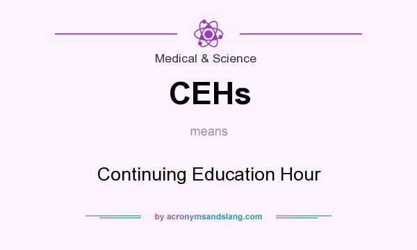 What does CEHs mean? It stands for Continuing Education Hour