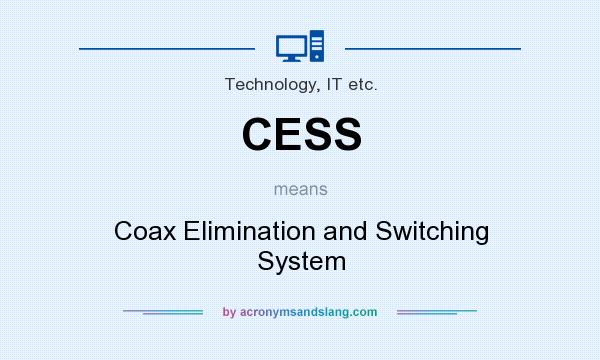 What does CESS mean? It stands for Coax Elimination and Switching System