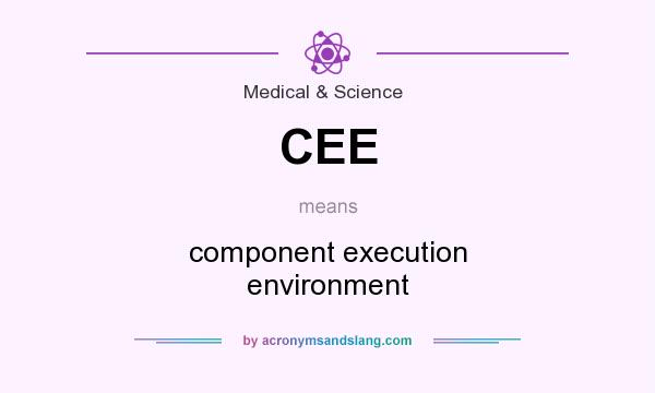 What does CEE mean? It stands for component execution environment