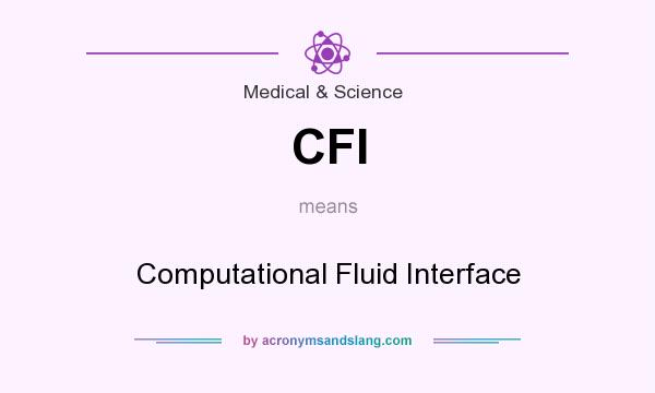 What does CFI mean? It stands for Computational Fluid Interface