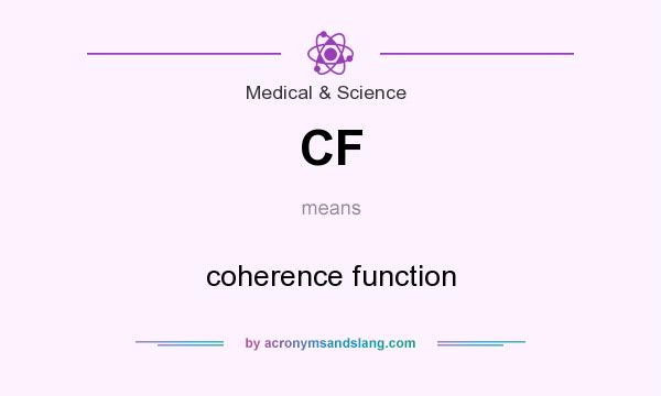 What does CF mean? It stands for coherence function