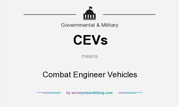 What does CEVs mean? It stands for Combat Engineer Vehicles
