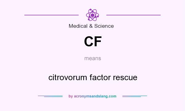 What does CF mean? It stands for citrovorum factor rescue
