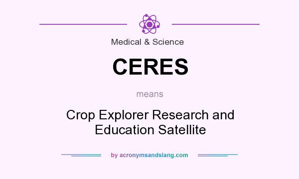 What does CERES mean? It stands for Crop Explorer Research and Education Satellite