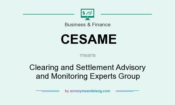 What does CESAME mean? It stands for Clearing and Settlement Advisory and Monitoring Experts Group