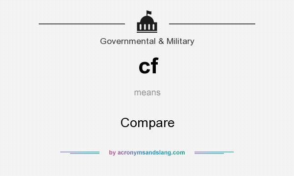 What does cf mean? It stands for Compare