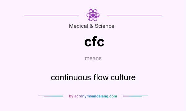 What does cfc mean? It stands for continuous flow culture