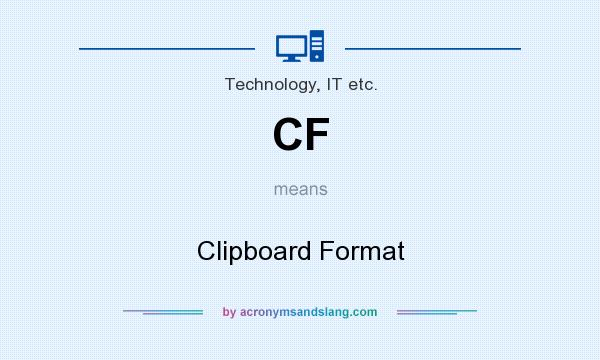 What does CF mean? It stands for Clipboard Format