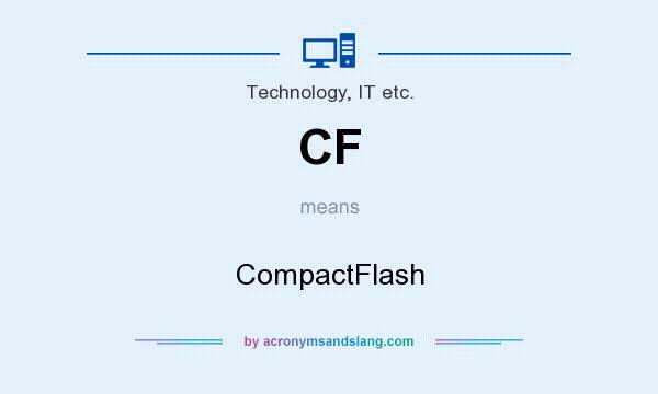 What does CF mean? It stands for CompactFlash