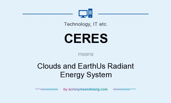 What does CERES mean? It stands for Clouds and EarthUs Radiant Energy System