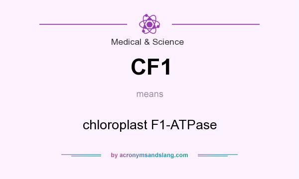 What does CF1 mean? It stands for chloroplast F1-ATPase