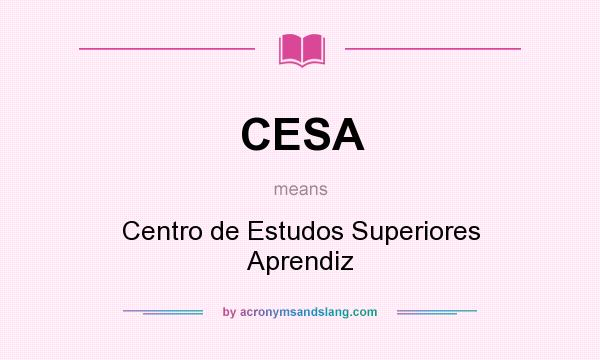 What does CESA mean? It stands for Centro de Estudos Superiores Aprendiz