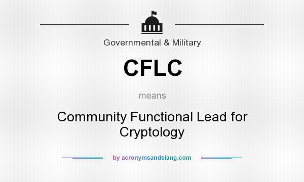 What does CFLC mean? It stands for Community Functional Lead for Cryptology