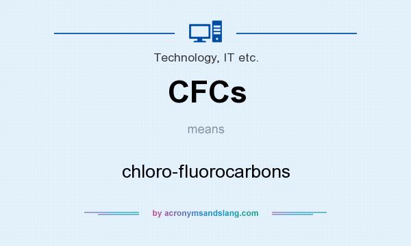 What does CFCs mean? It stands for chloro-fluorocarbons