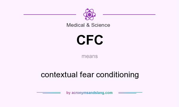 What does CFC mean? It stands for contextual fear conditioning