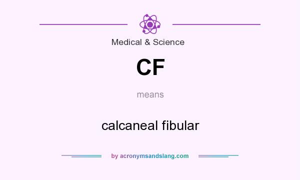 What does CF mean? It stands for calcaneal fibular