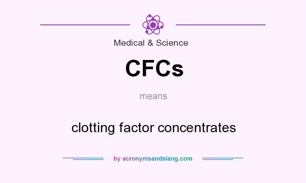 What does CFCs mean? It stands for clotting factor concentrates