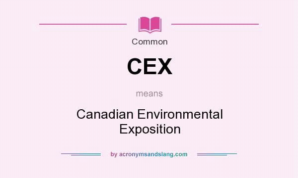 What does CEX mean? It stands for Canadian Environmental Exposition