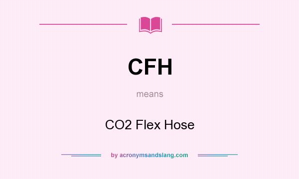 What does CFH mean? It stands for CO2 Flex Hose