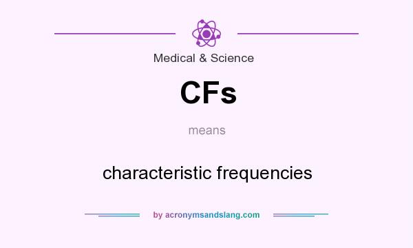 What does CFs mean? It stands for characteristic frequencies