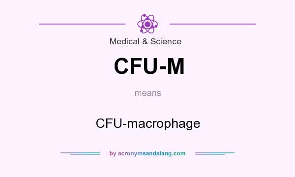 What does CFU-M mean? It stands for CFU-macrophage