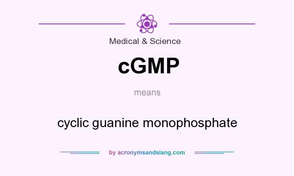 What does cGMP mean? It stands for cyclic guanine monophosphate