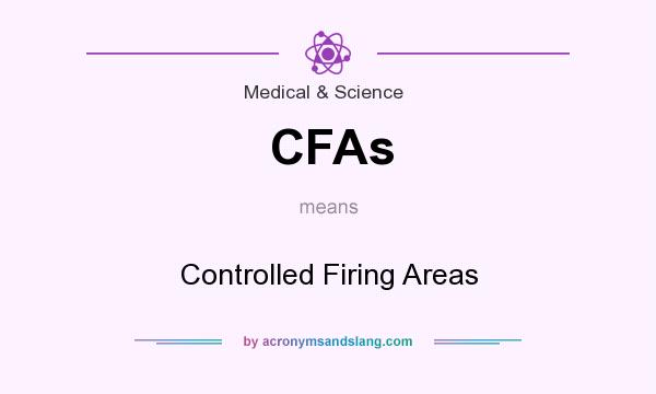 What does CFAs mean? It stands for Controlled Firing Areas