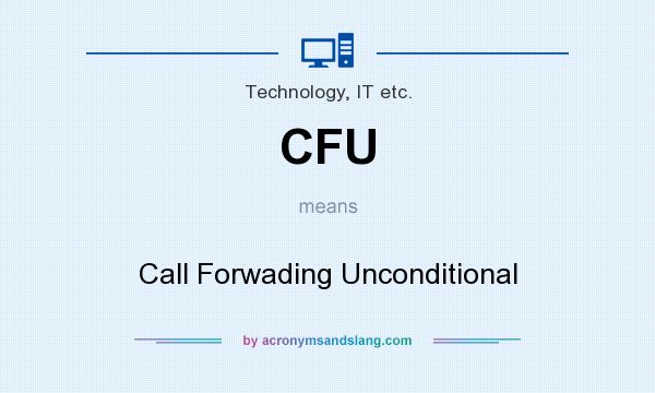 What does CFU mean? It stands for Call Forwading Unconditional