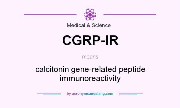 What does CGRP-IR mean? It stands for calcitonin gene-related peptide immunoreactivity