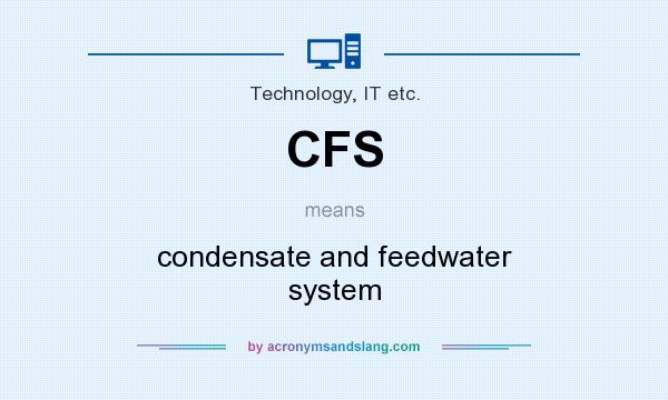What does CFS mean? It stands for condensate and feedwater system
