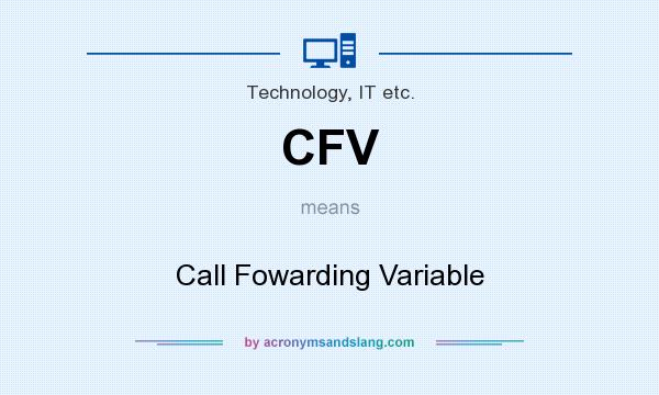 What does CFV mean? It stands for Call Fowarding Variable