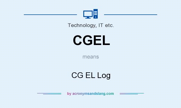 What does CGEL mean? It stands for CG EL Log