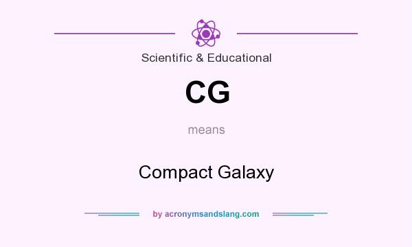 What does CG mean? It stands for Compact Galaxy