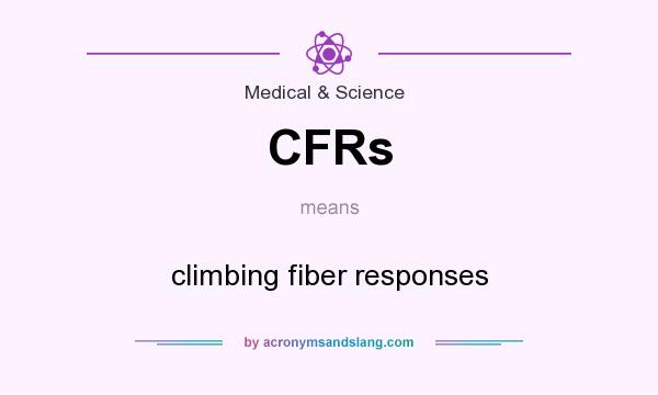 What does CFRs mean? It stands for climbing fiber responses