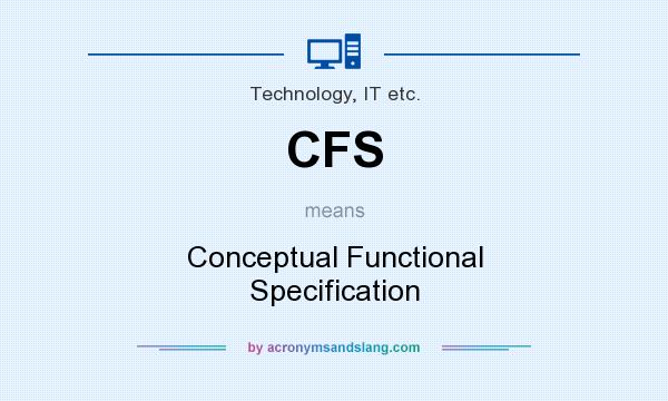 What does CFS mean? It stands for Conceptual Functional Specification