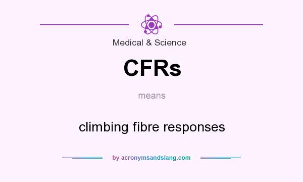 What does CFRs mean? It stands for climbing fibre responses