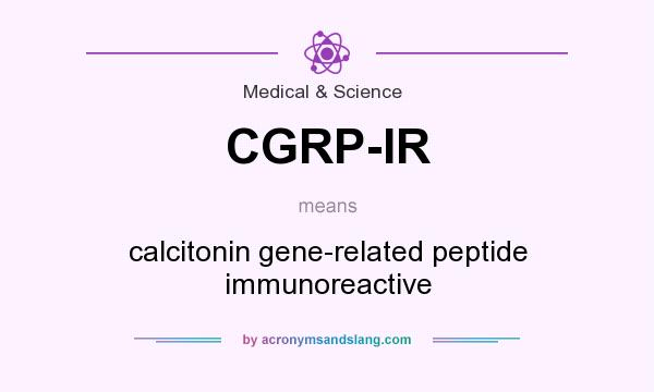 What does CGRP-IR mean? It stands for calcitonin gene-related peptide immunoreactive