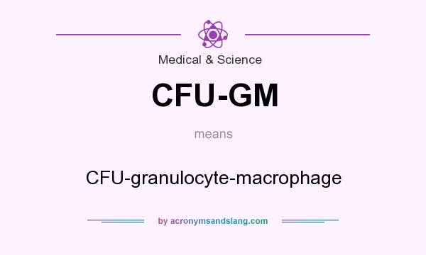 What does CFU-GM mean? It stands for CFU-granulocyte-macrophage