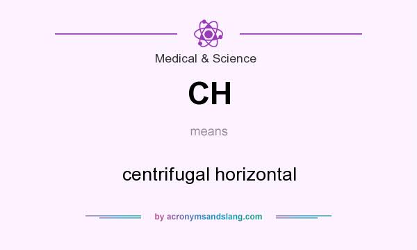 What does CH mean? It stands for centrifugal horizontal