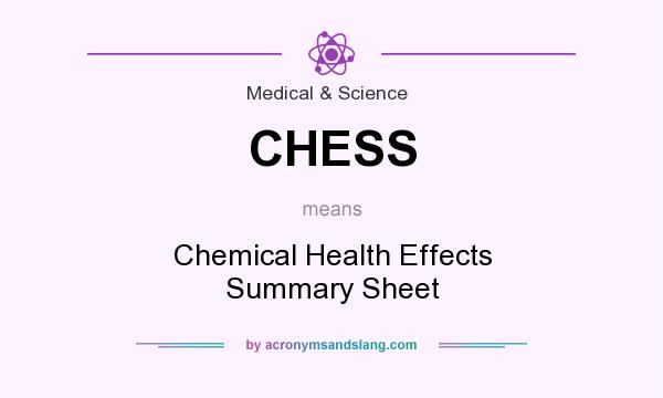 What does CHESS mean? It stands for Chemical Health Effects Summary Sheet