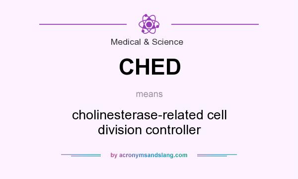 What does CHED mean? It stands for cholinesterase-related cell division controller