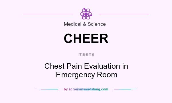 What does CHEER mean? It stands for Chest Pain Evaluation in Emergency Room
