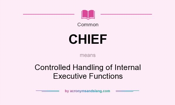 What does CHIEF mean? It stands for Controlled Handling of Internal Executive Functions